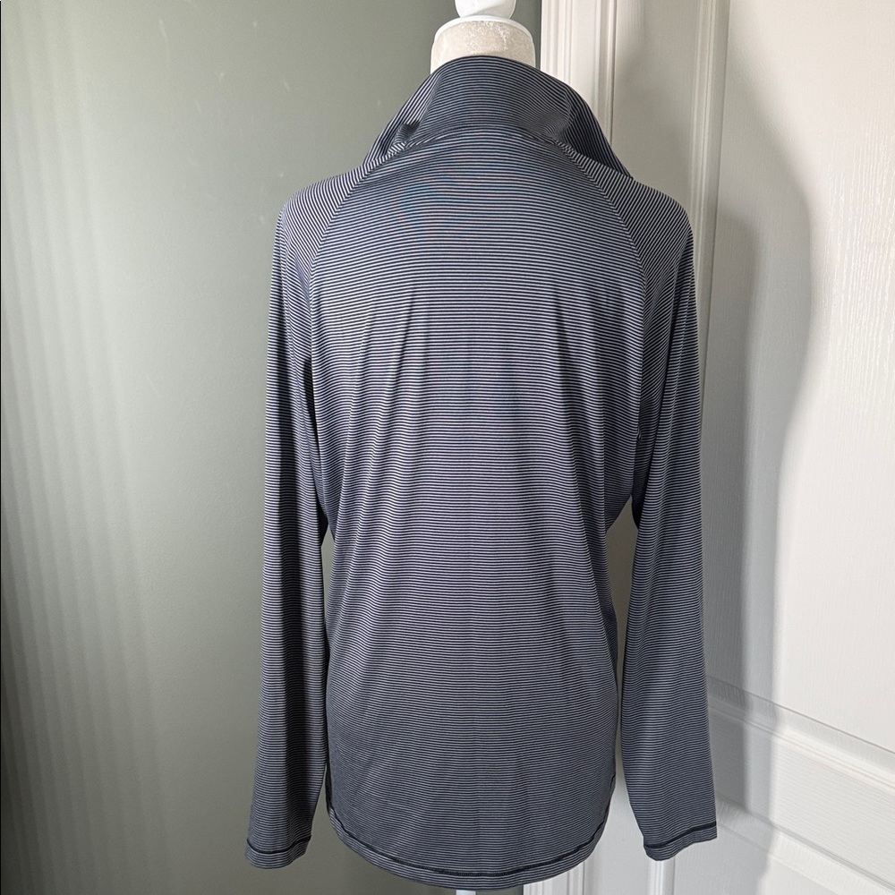 Under Armour HeatGear Striped 1/4 Zip Pullover Athletic Top LG - Picture 5 of 7